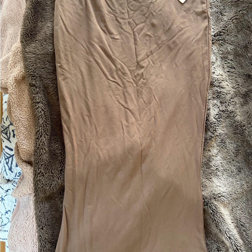 Oh Polly Tan Pencil Skirt